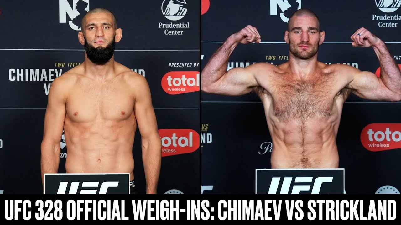 UFC 328 Official Weigh-Ins: Sean Strickland vs Khamzat Chimaev