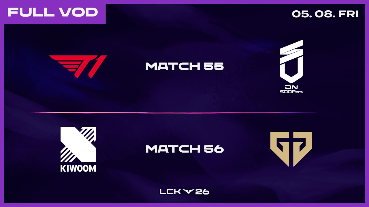 T1 vs DNS - KRX vs GEN | 2026 LCK background
