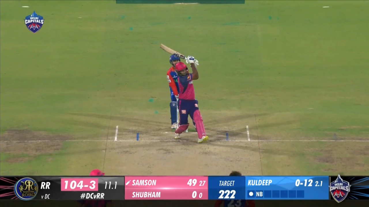 M56: DC vs RR – Sanju Samson Six