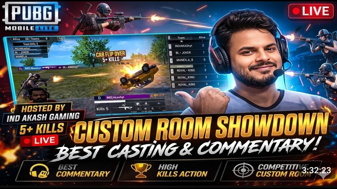 PUBG MOBILE LITE CUSTOM ROOM 🔴 LIVE | Tournament + Prize Pool 💰 | Pro Casting Hindi