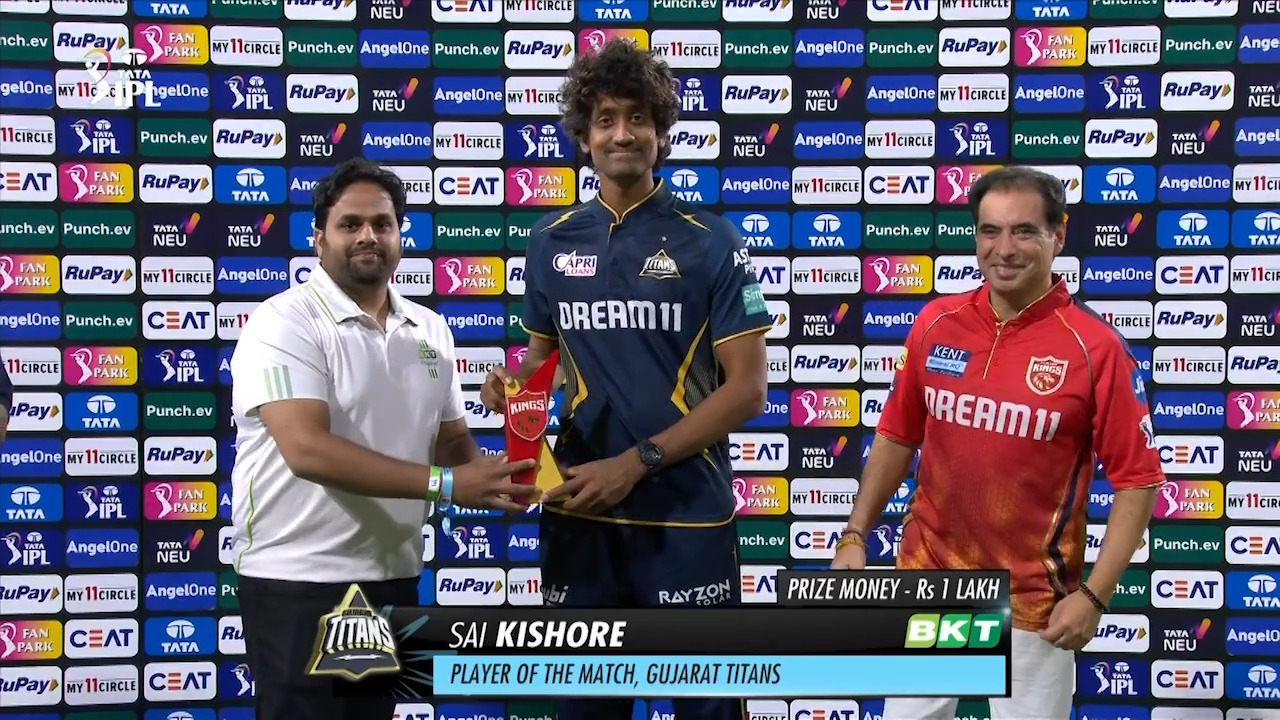 M37: PBKS vs GT – Player of the Match – Sai Kishore