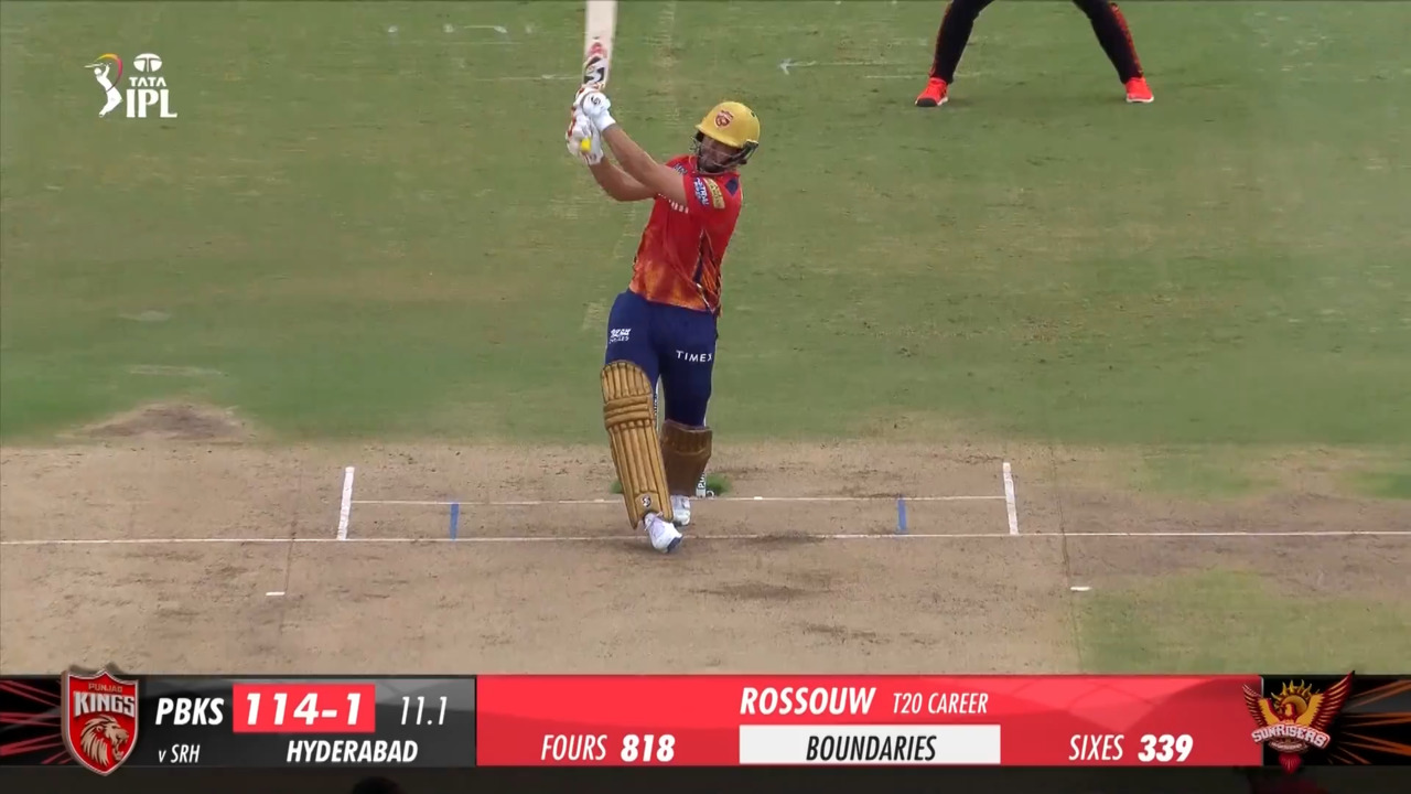 M69: SRH vs PBKS – Rilee Rossouw Six