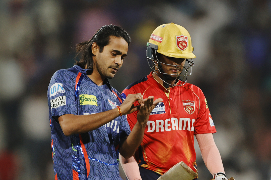 Fiery send-off: Digvesh writes Priyansh's name in his wicket-taking book