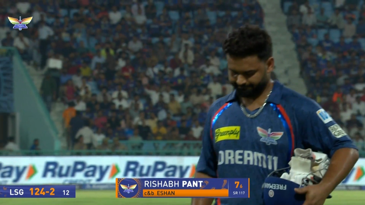 IPL 2025 M61: LSG vs SRH - Rishabh Pant Wicket background