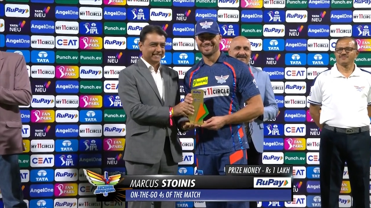M48: LSG vs MI – RuPay On-The-Go 4s of the Match – Marcus Stoinis