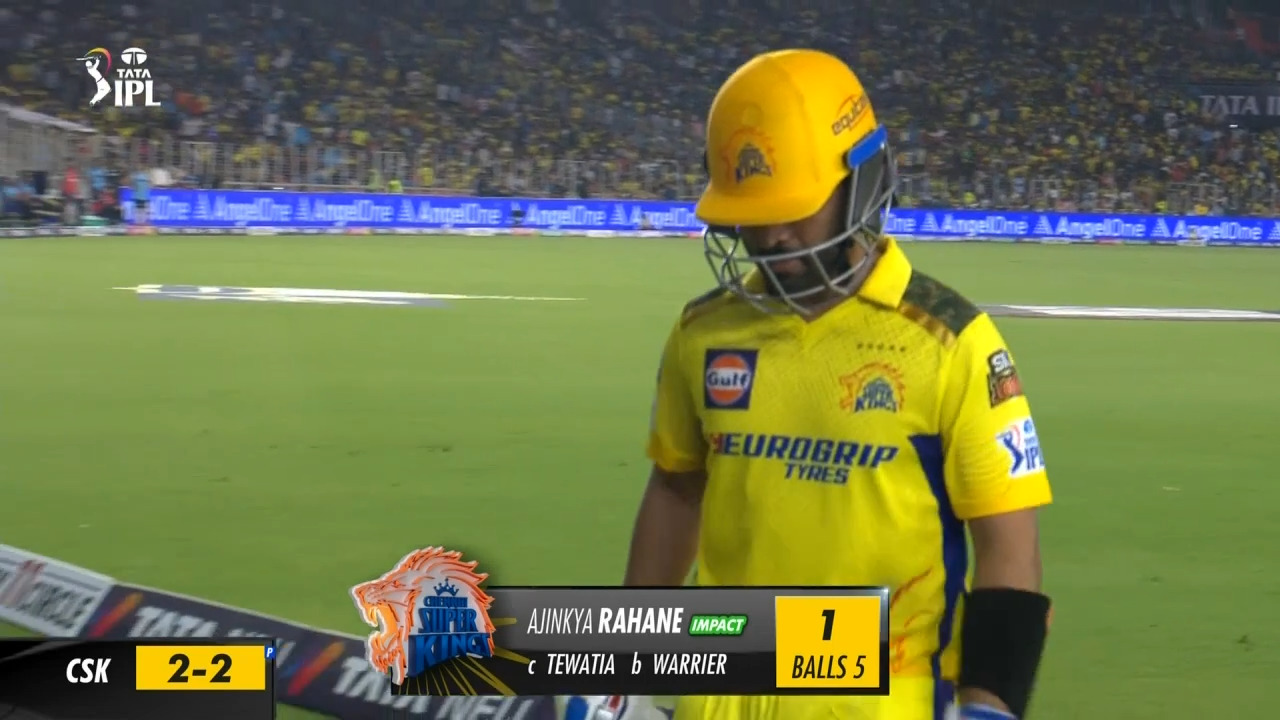 M59: GT vs CSK – Ajinkya Rahane Wicket