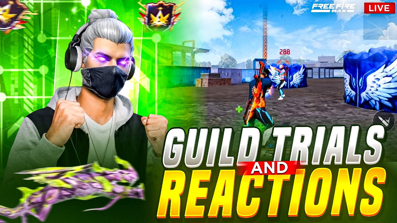 🔴 Guild Trials 🔥 Skills Test + Live Reactions 🤯 | Free Fire Telugu #hasnaingaming #freefire #live