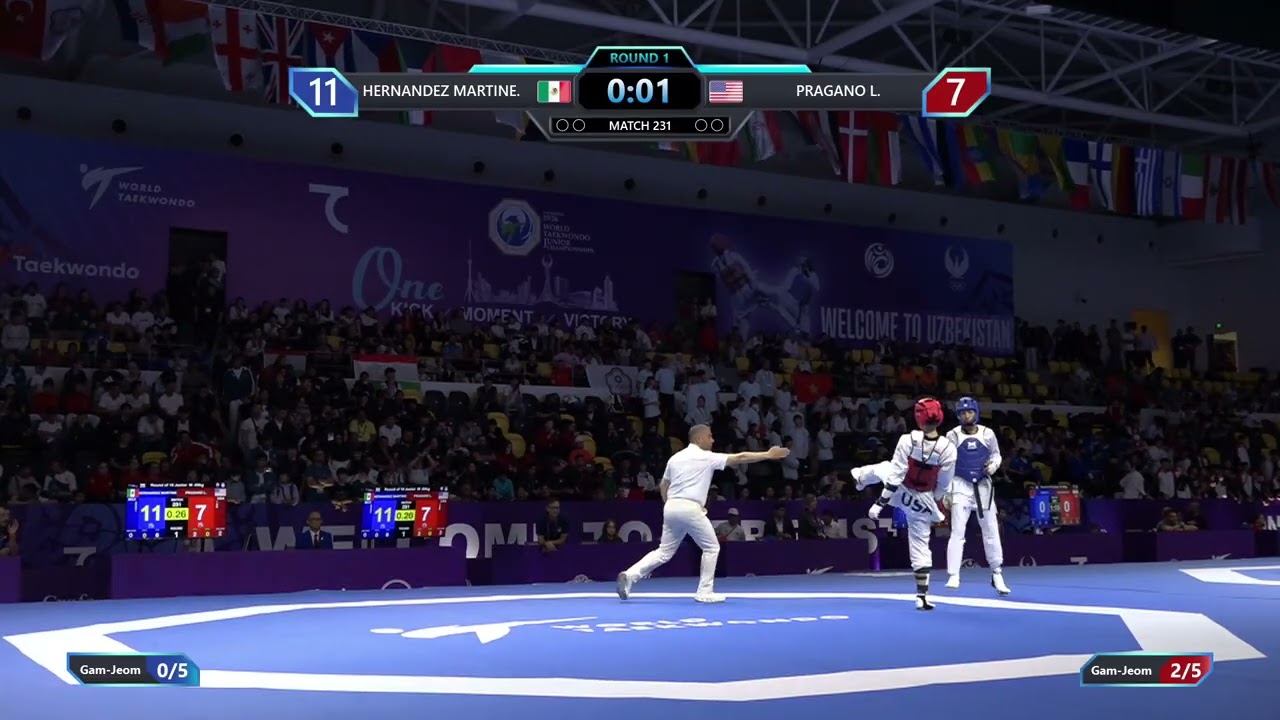 231 Round of 16 M 55kg MEX HERNANDEZ MARTINE USA PRAGANO L PGM