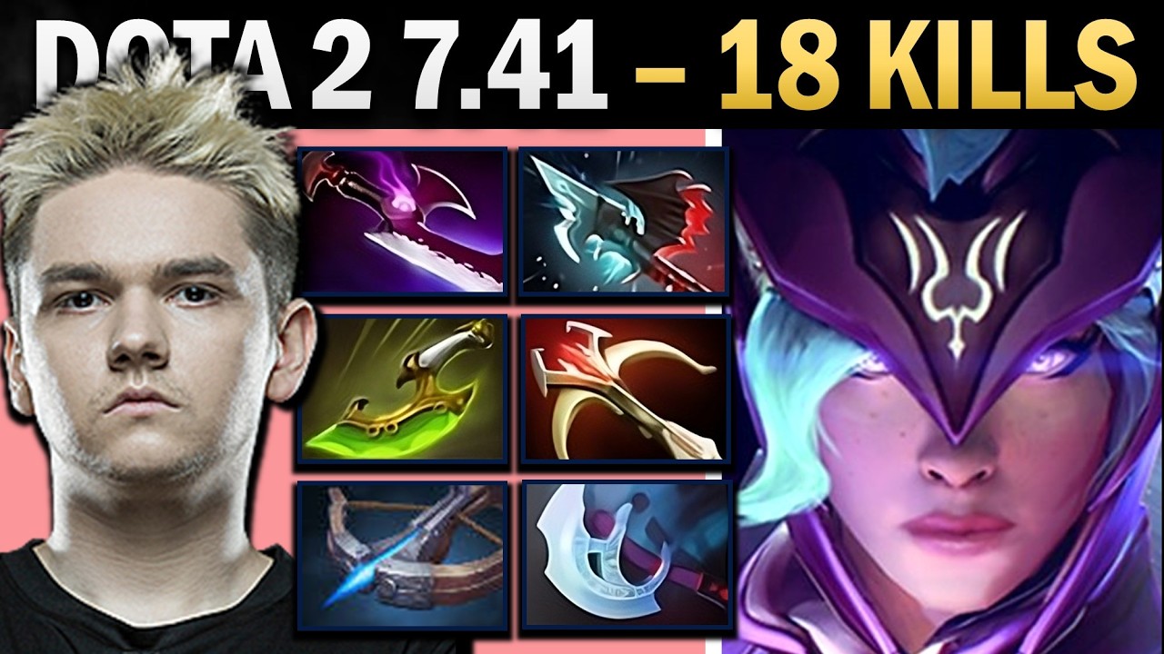 Luna Dota 2 7.41 with 18 Kills and 1000 GPM - Dota Gameplay background