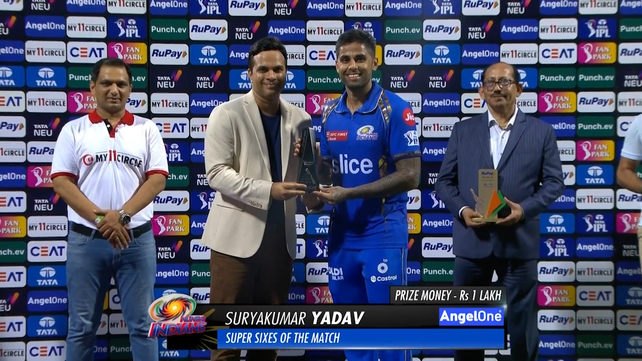 M55: MI vs SRH – AngelOne Super 6 of the Match – Suryakumar Yadav