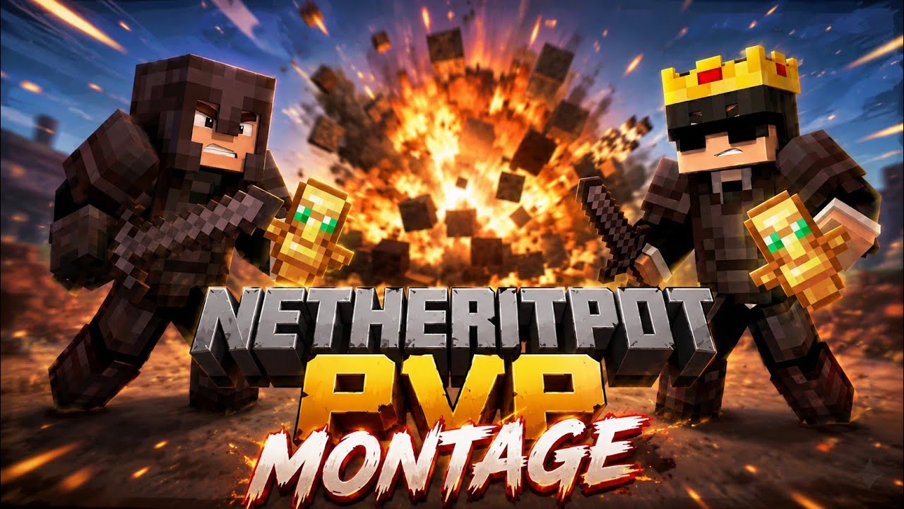 NETHERITE POT PVP MONTAGE ๐ฅ๐ฅ#minecraft #gaming #gameplay
