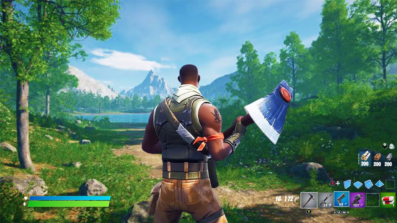 Fortnite but with realistic graphics and an upgrade... (Unreal Engine For Fortnite Creative 2.0) background