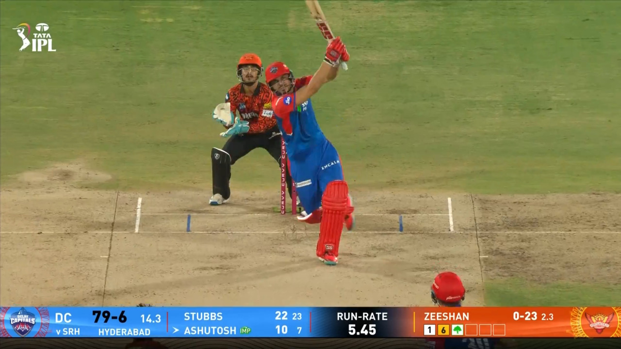 IPL 2025 M55: SRH vs DC - Ashutosh Sharma Six background