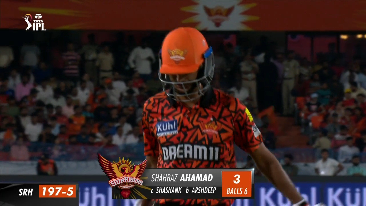 M69: SRH vs PBKS – Shahbaz Ahmed Wicket background