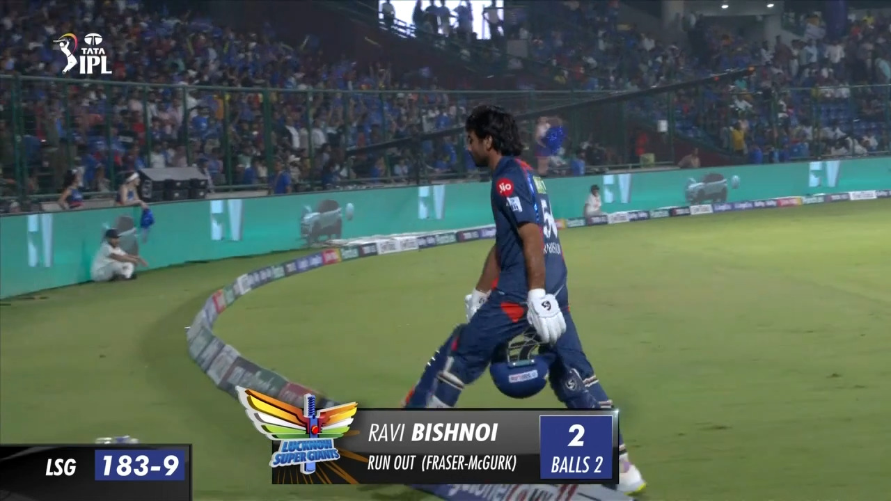 M64: DC vs LSG – Ravi Bishnoi Wicket background