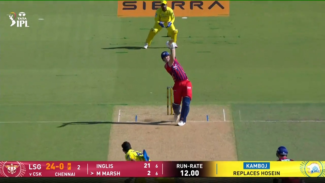 IPL 2026 M53: CSK vs LSG - Mitchell Marsh Six