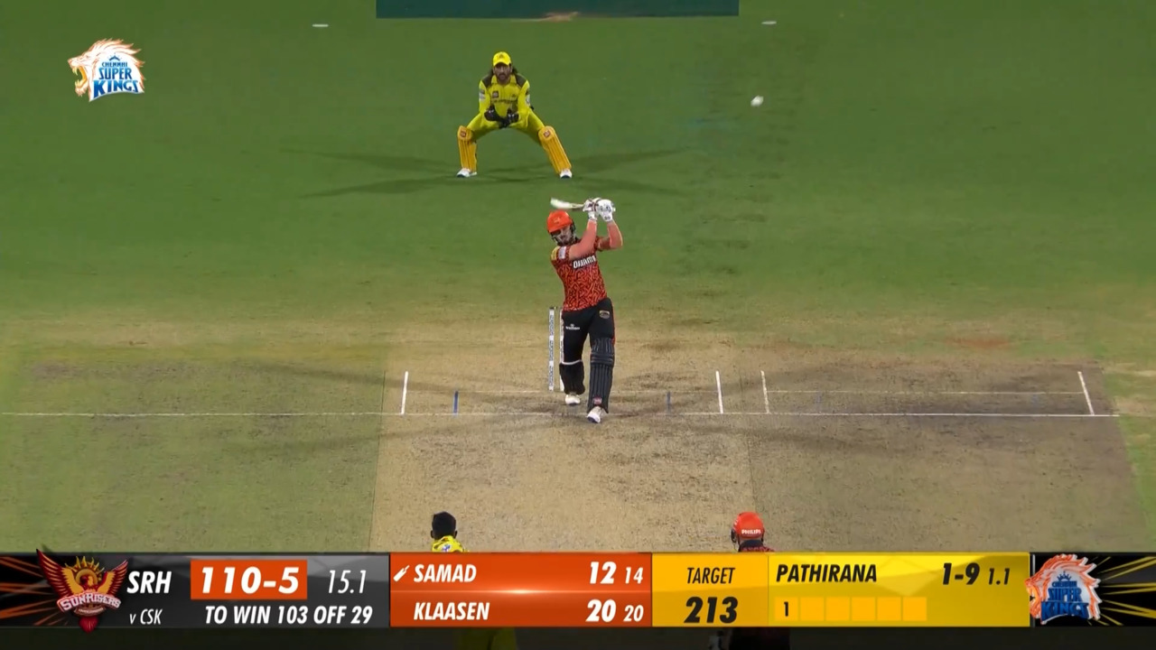 M46: CSK vs SRH – Abdul Samad Six background