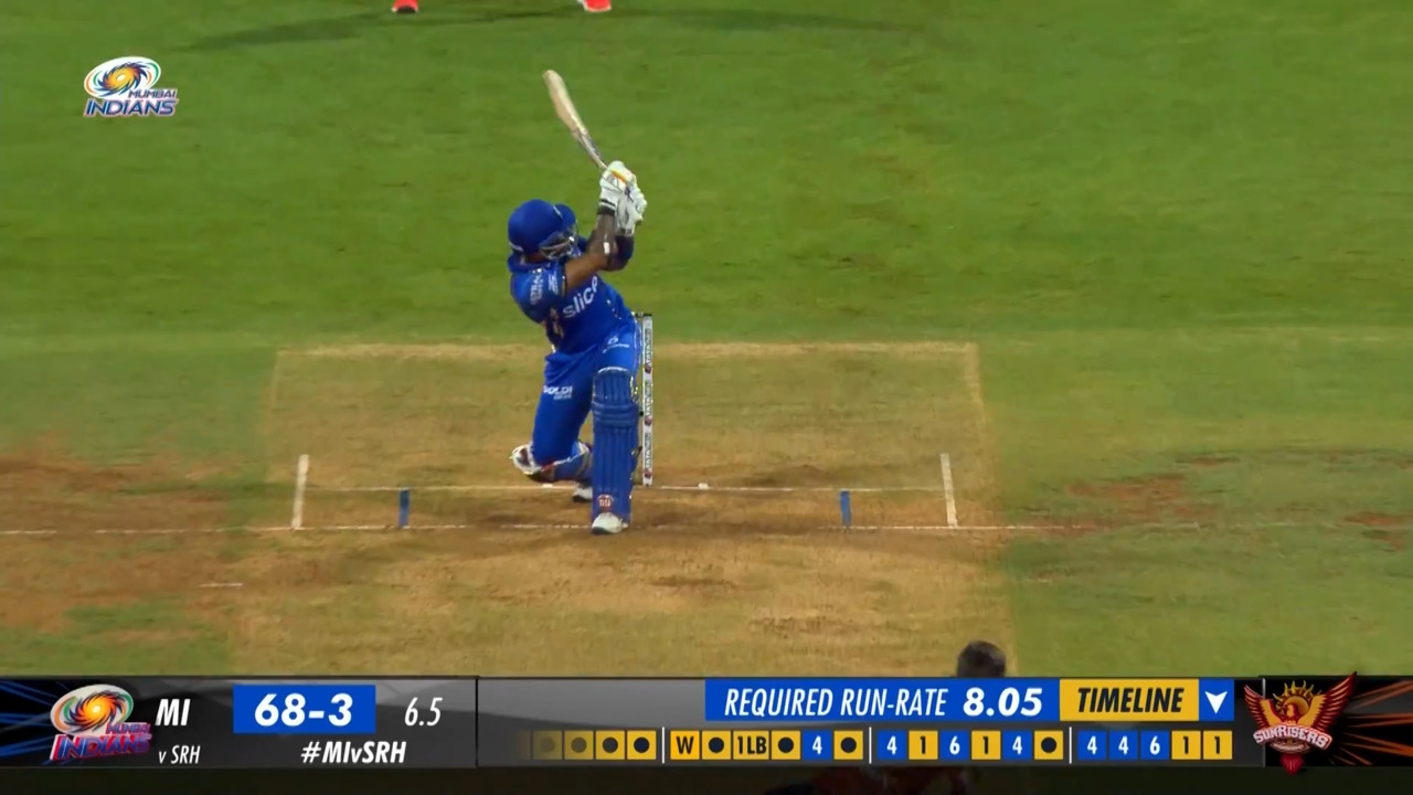 M55: MI vs SRH – Suryakumar Yadav Six background
