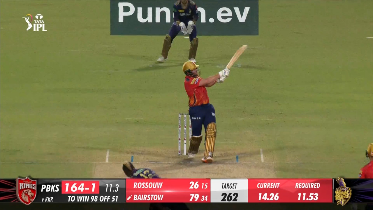 M42: KKR vs PBKS – Jonny Bairstow Six