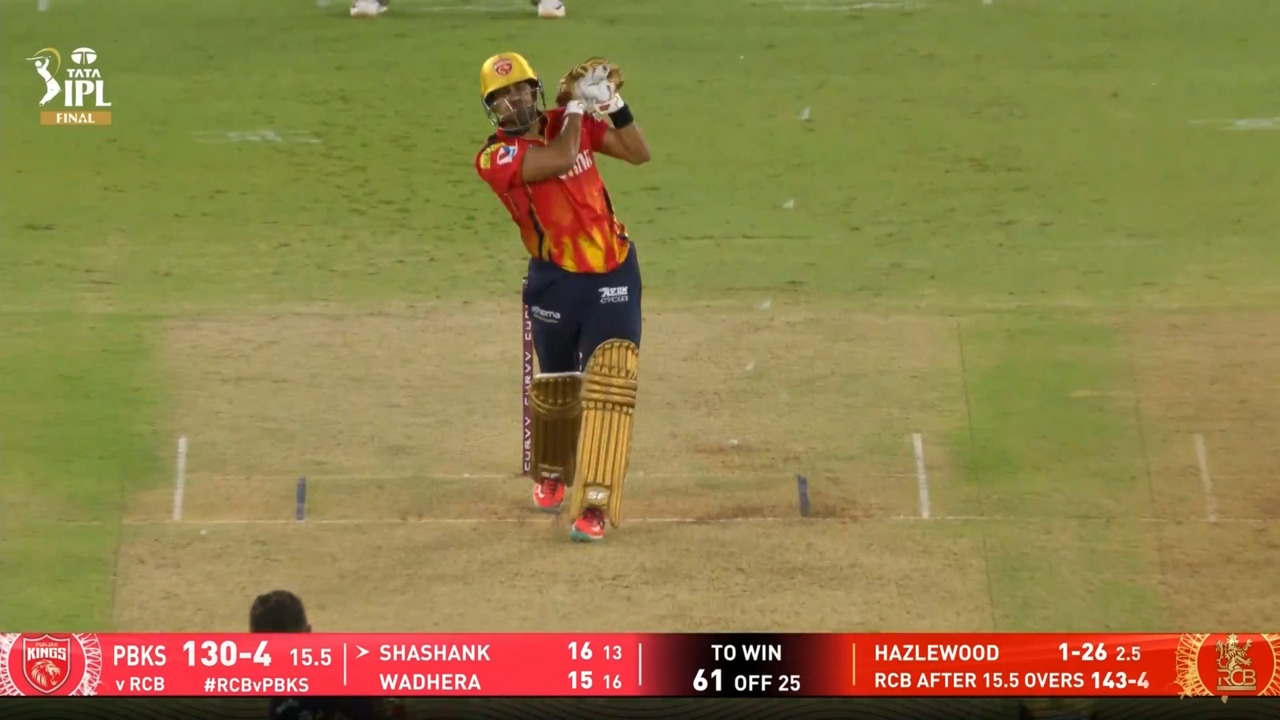 IPL 2025 Final: RCB vs PBKS - Shashank Singh Six