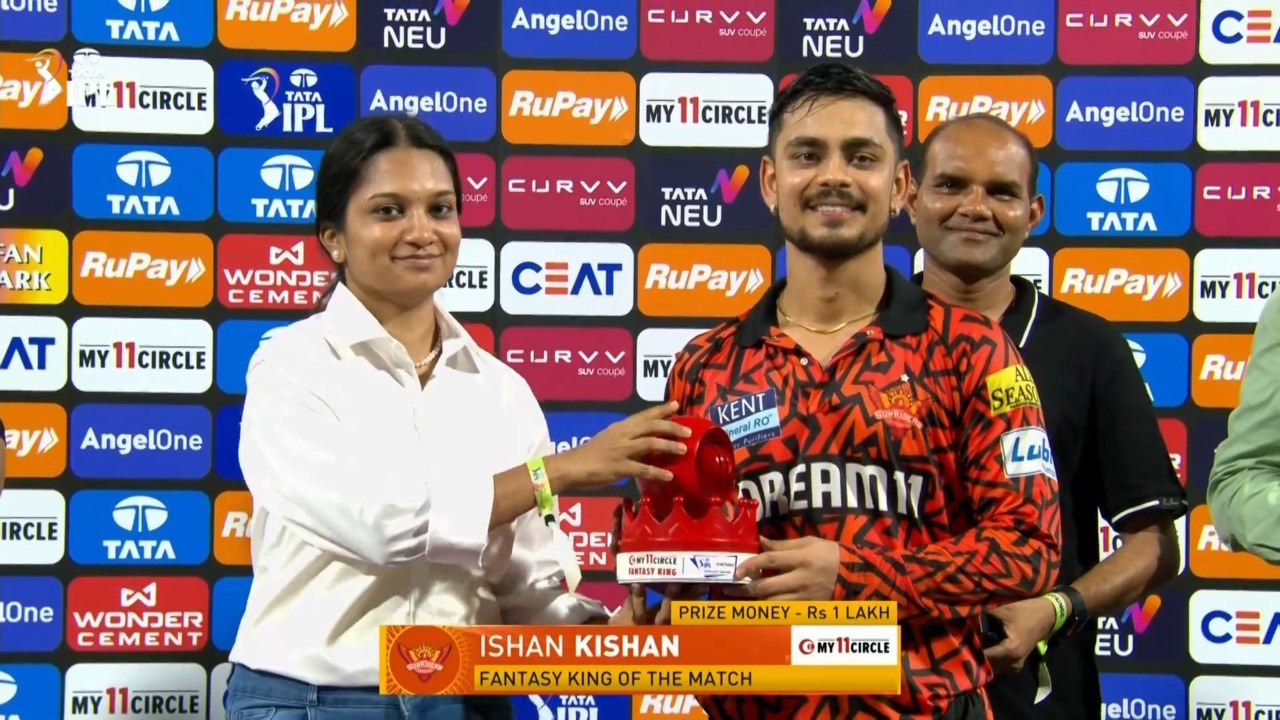 IPL 2025 M65: RCB vs SRH - My11Circle Fantasy King of The Match - Ishan Kishan