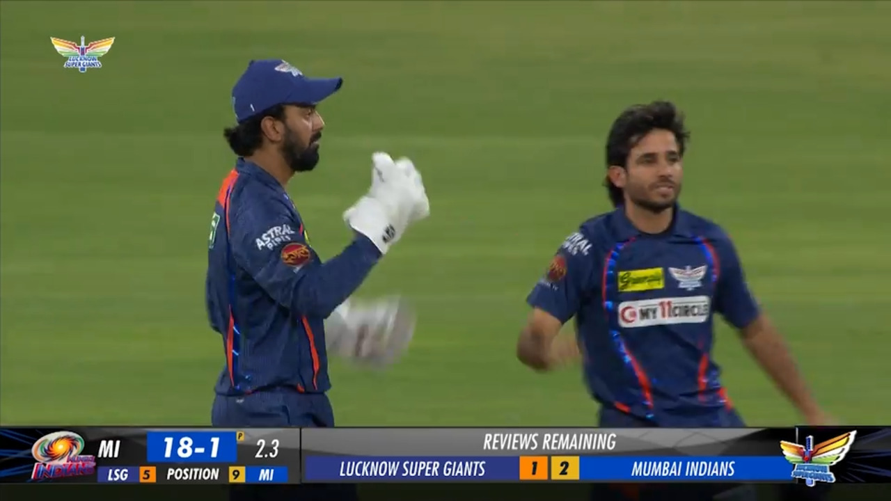 M48: LSG vs MI – Fall of Wickets background