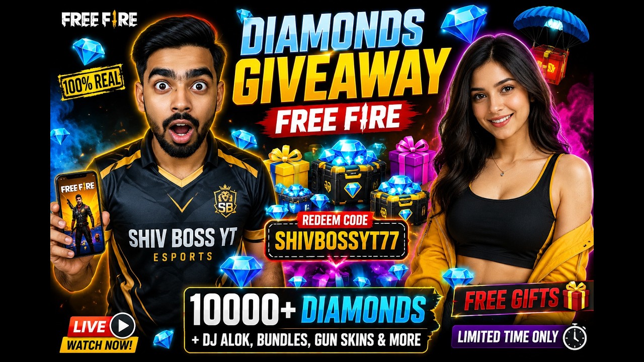 ๐ด FREE DIAMONDS ๐ BAS LIVE ME AAO ๐ฑ FREE FIRE GIVEAWAY ๐ฅ| FREE FIRE |
