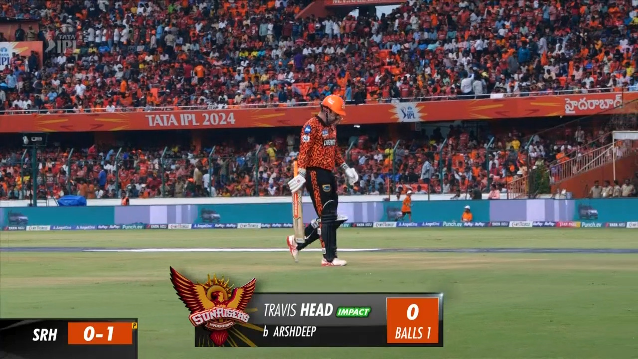 M69: SRH vs PBKS – Travis Head Wicket background