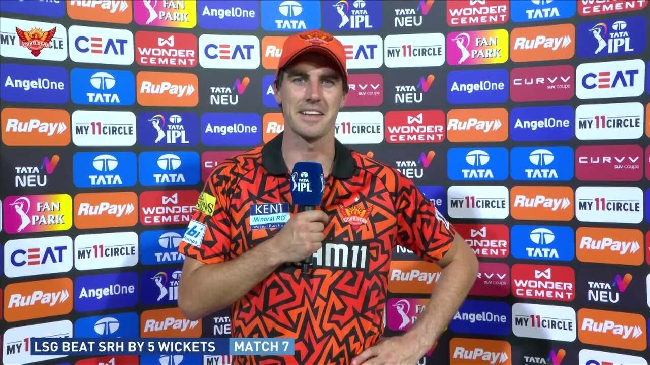 IPL 2025 M07: SRH vs LSG - Pat Cummins Interview background
