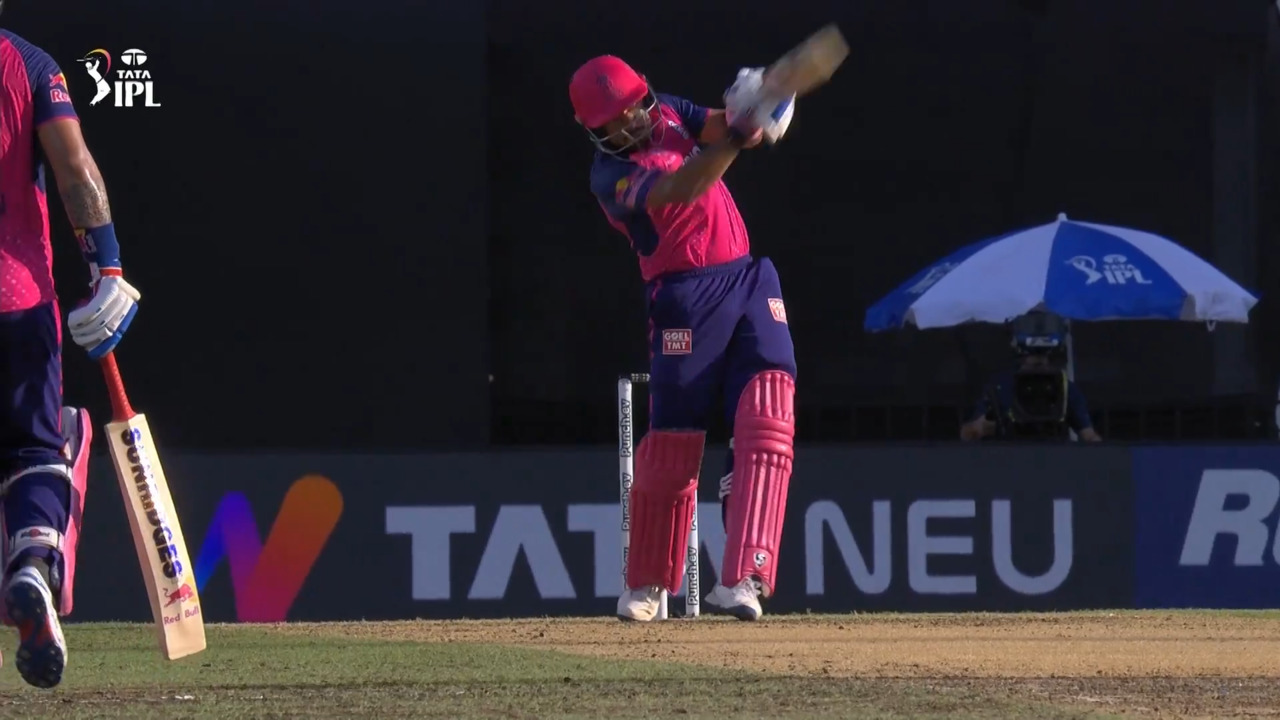 M61: CSK vs RR – Dhruv Jurel Six background