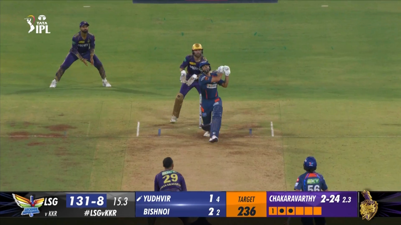 M54: LSG vs KKR – Yudhvir Singh Six background