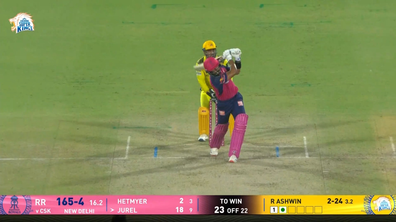 IPL 2025 M62: CSK vs RR - Dhruv Jurel Six