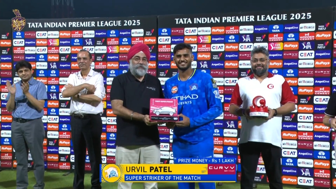 IPL 2025 M57: KKR vs CSK - Curvv Super Striker of the Match - Urvil Patel