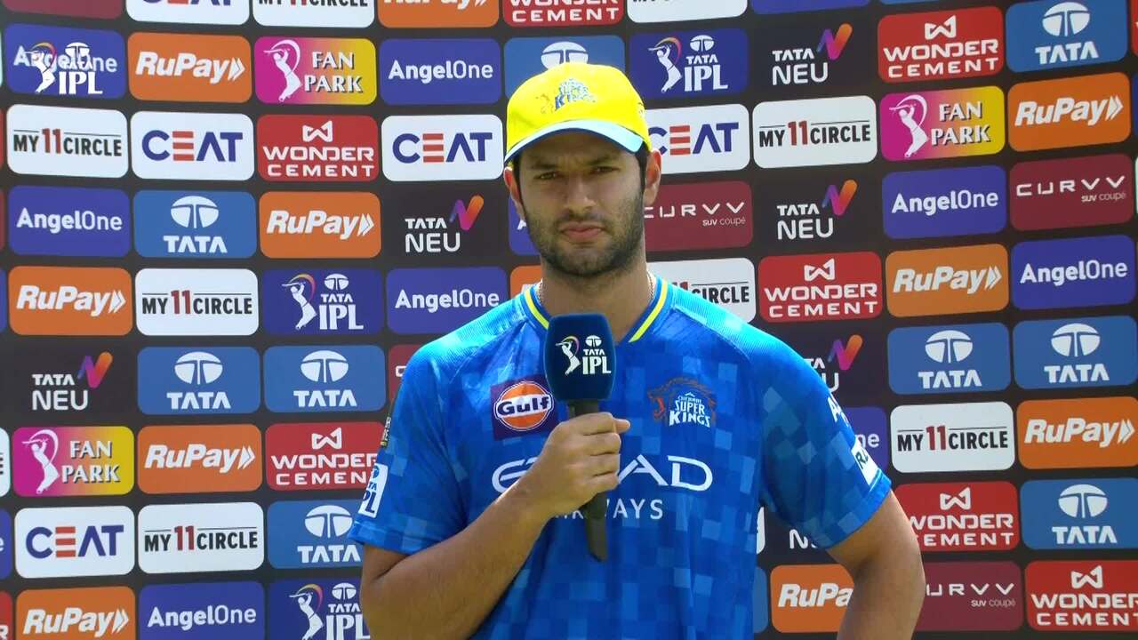 IPL 2025 M67: GT vs CSK - Shivam Dube Interview background