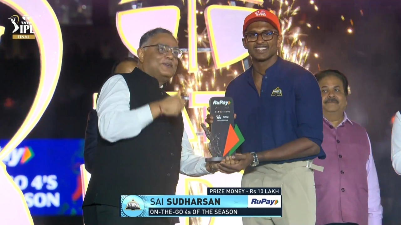 IPL 2025 Final: RCB vs PBKS - RuPay On-The-Go 4s of the Season - Sai Sudharsan