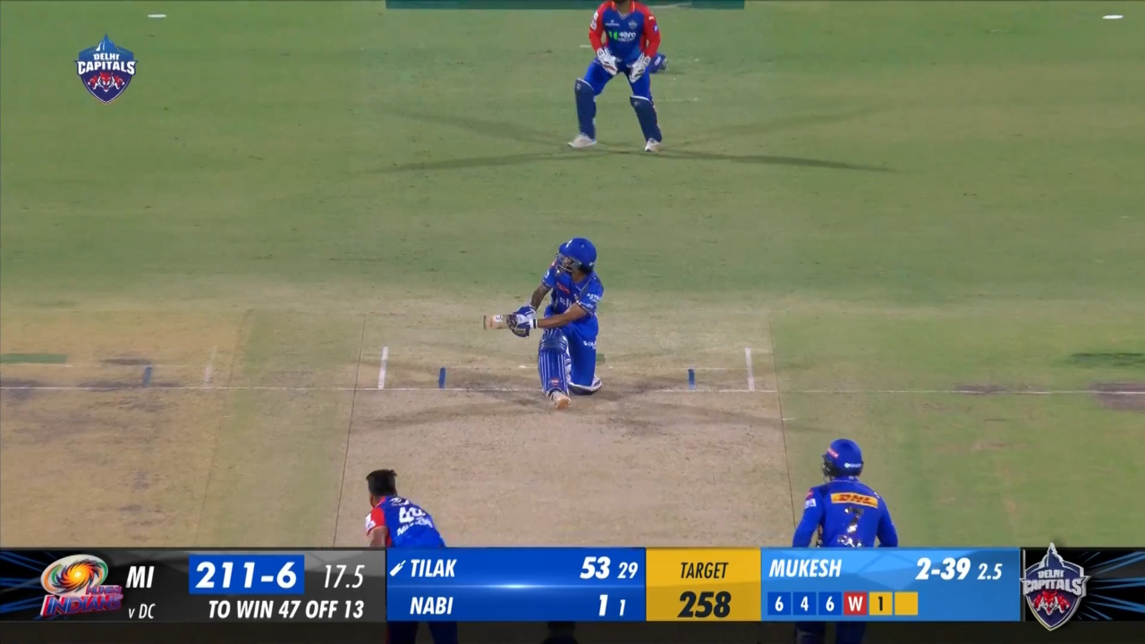 M43: DC vs MI – Tilak Varma Six