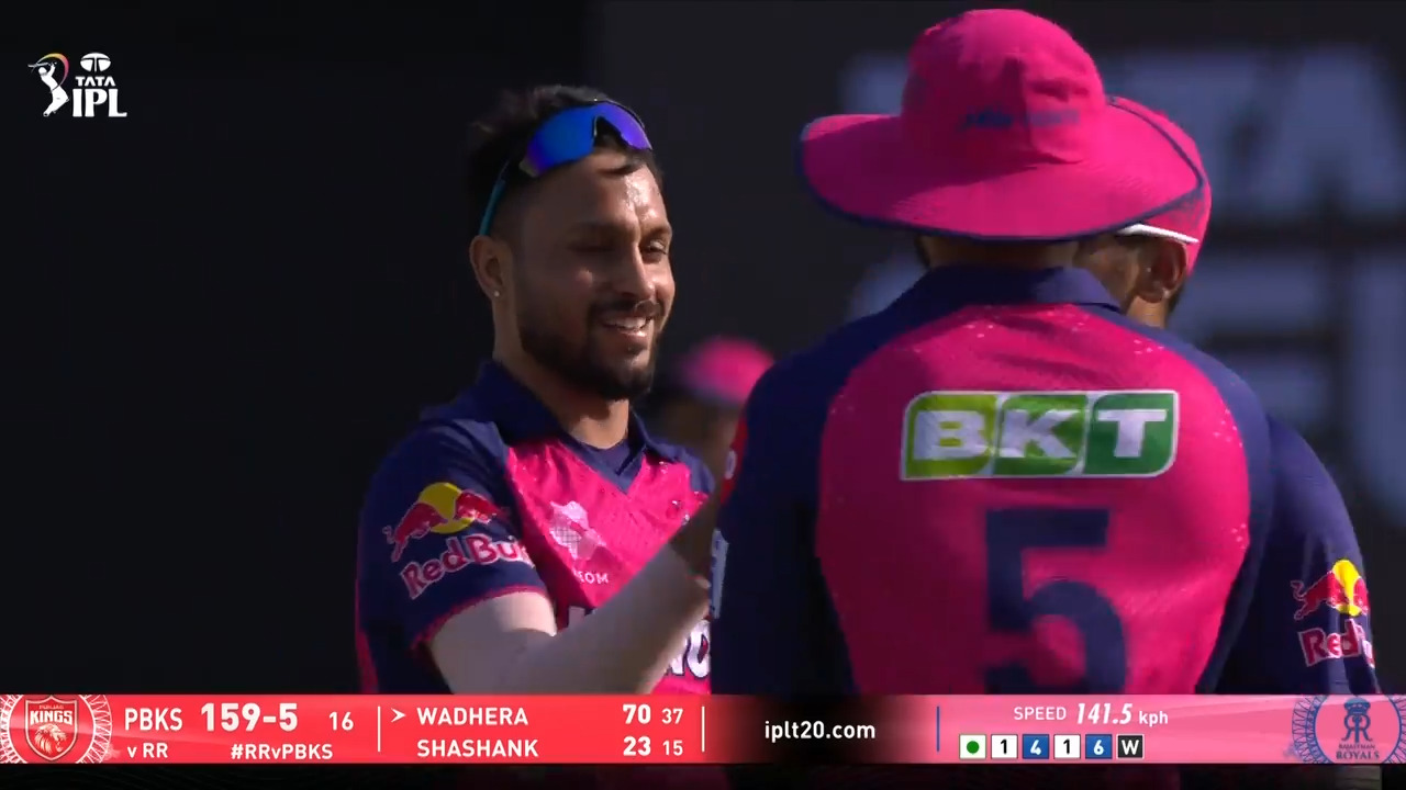 IPL 2025 M59: RR vs PBKS - Fall of Wickets