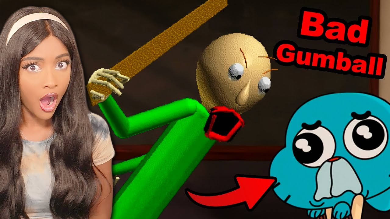 The Amazing World of Gumball Meets Baldi!! background