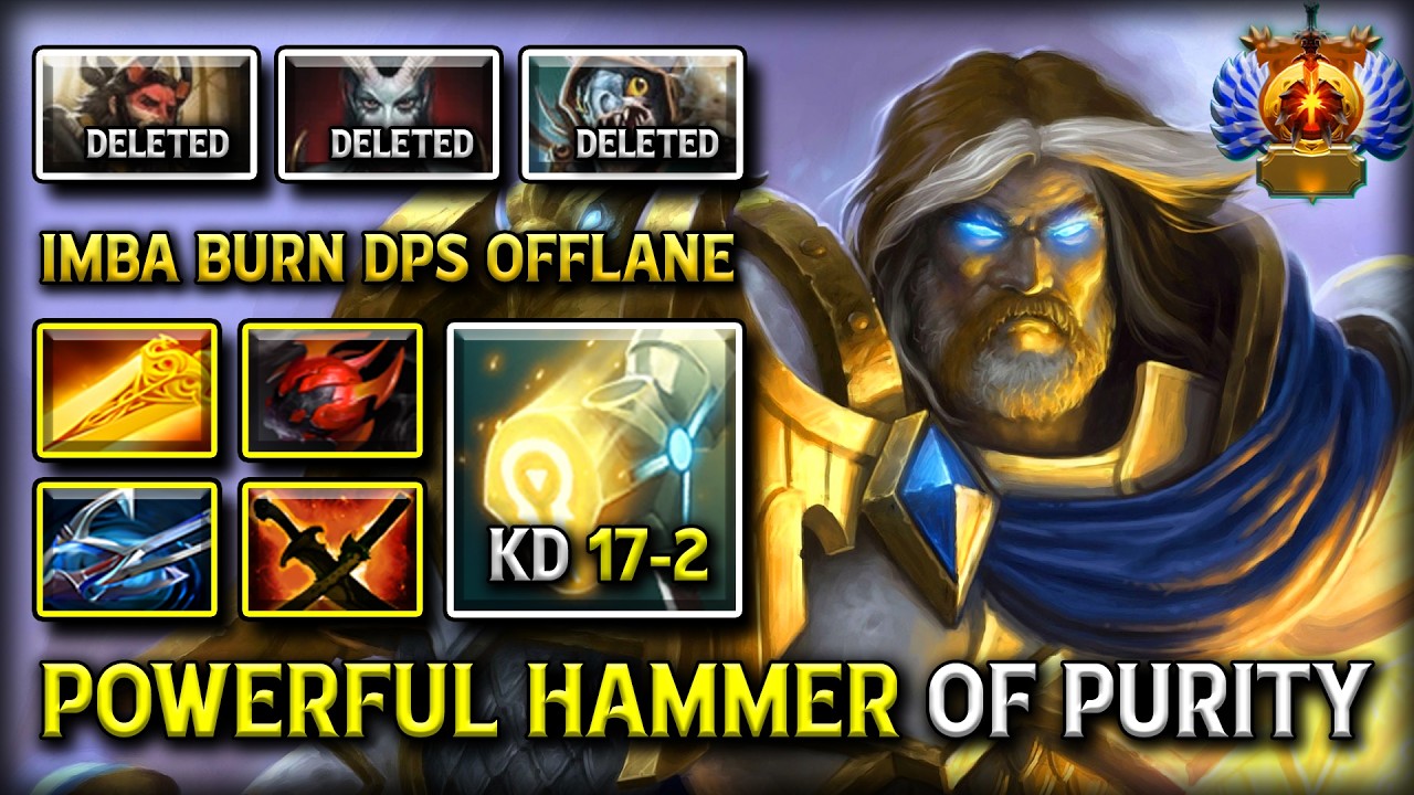 POWERFUL HAMMER OF PURIFY OFFLANE GOD OMNIKNIGHT | RADIANCE + HARPOON BUILD | 7.41b DOTA 2