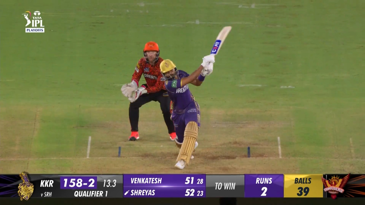 Q1: KKR vs SRH – Shreyas Iyer Six