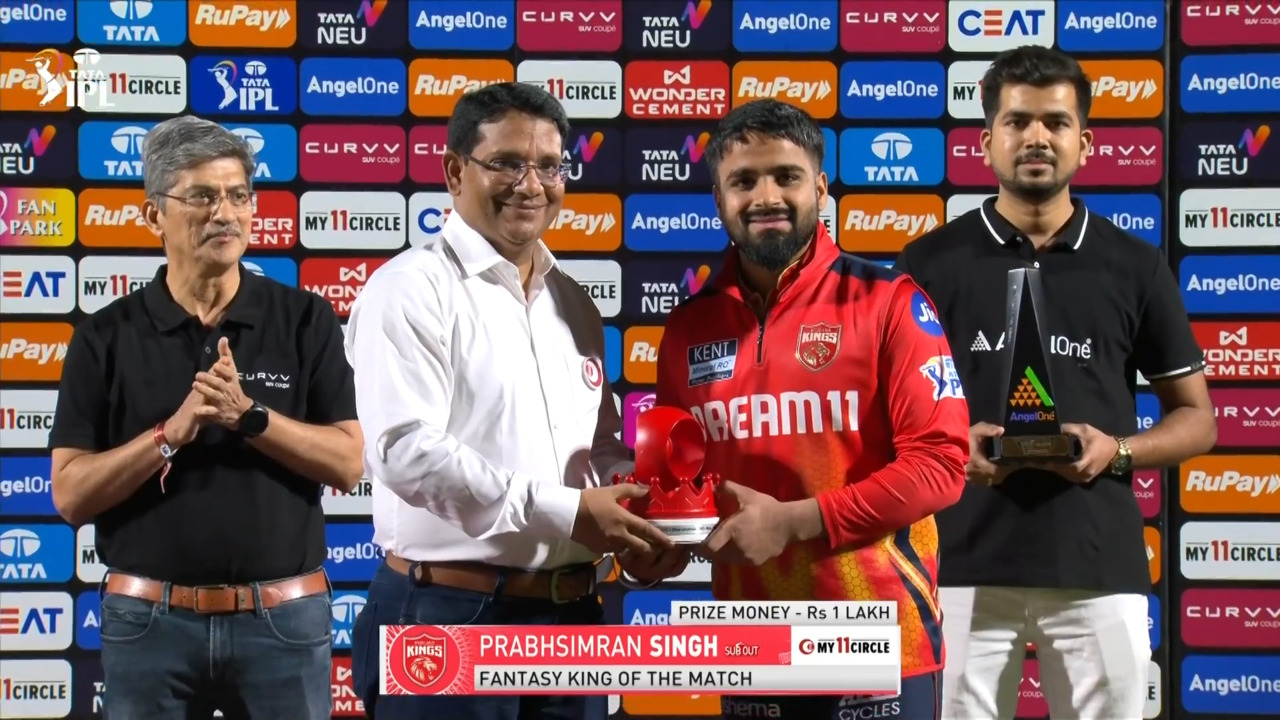 IPL 2025 M54: PBKS vs LSG - My11Circle Fantasy King of The Match - Prabhsimran Singh backdrop