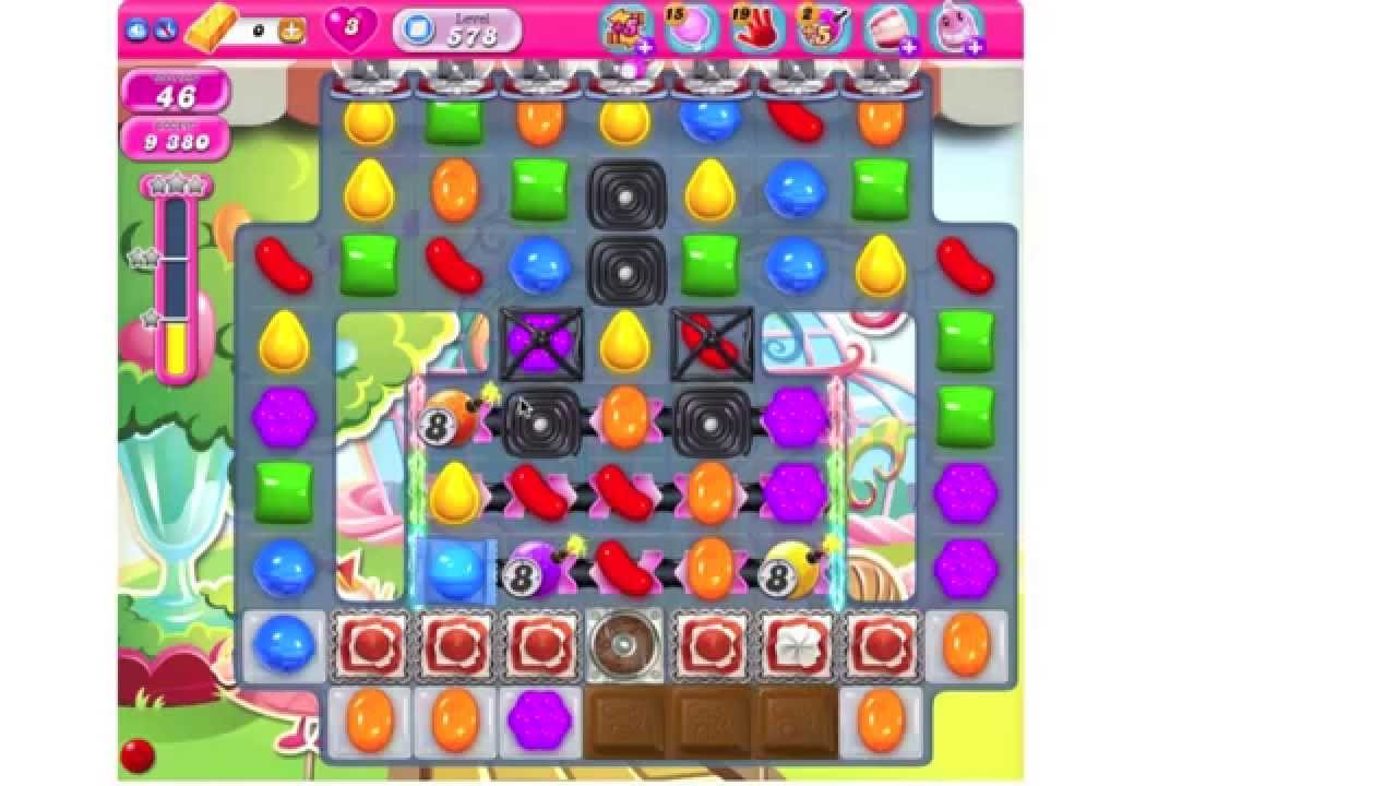 Candy Crush Saga Level 578 ★★★ no boosters (TUTORIAL)