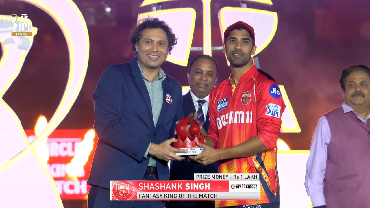 IPL 2025 Final: RCB vs PBKS - My11Circle Fantasy King of The Match - Shashank Singh background