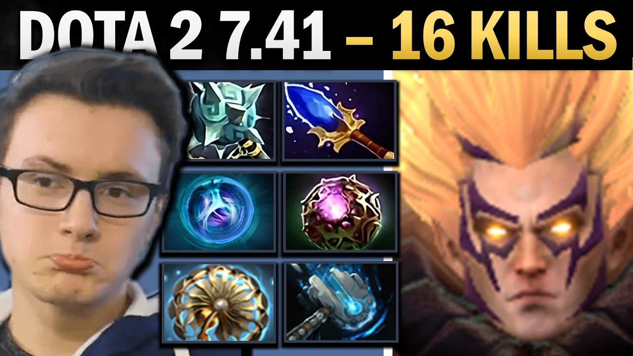 Invoker Dota 2 7.41 with 16 Kills and Dandelion - Dota 2 Gameplay