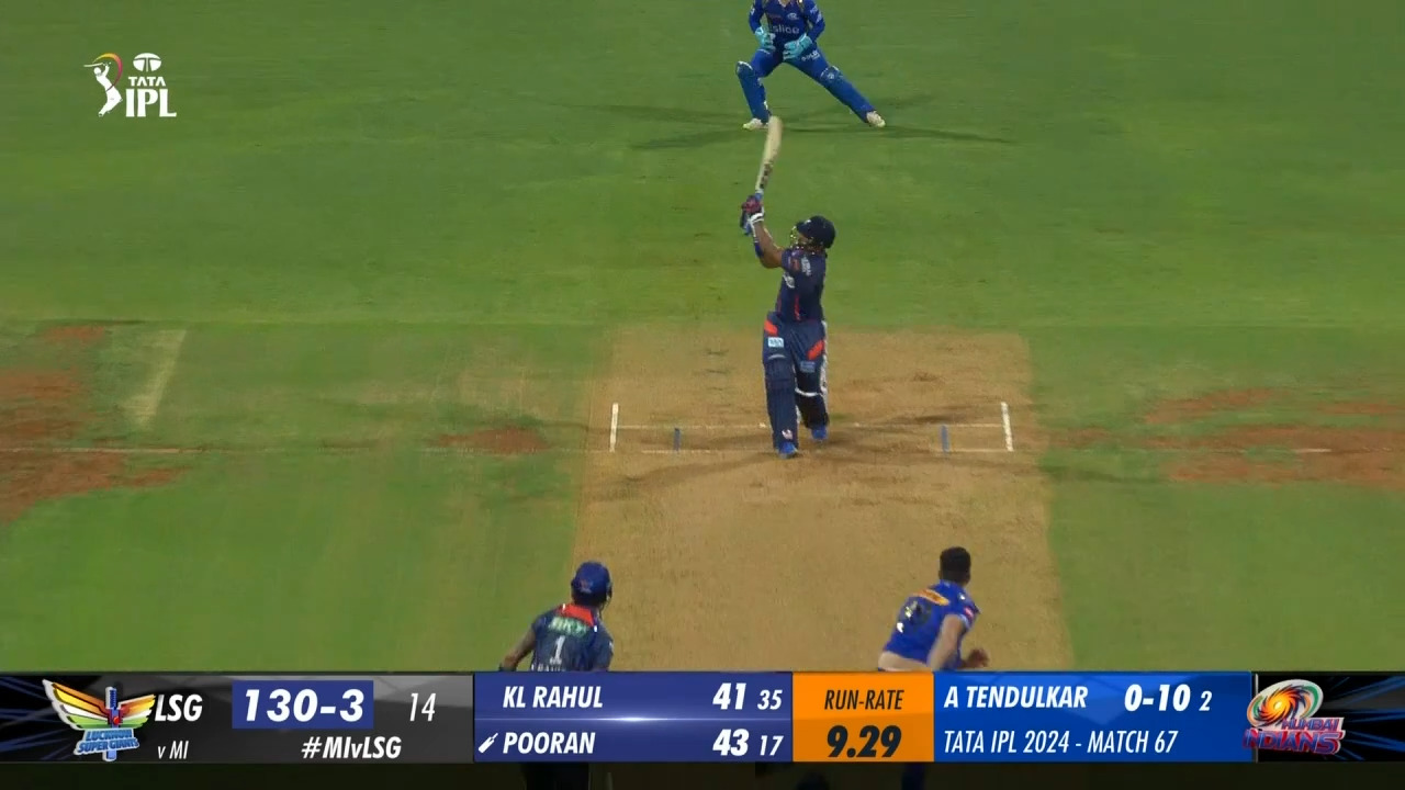 M67: MI vs LSG – Nicholas Pooran Six