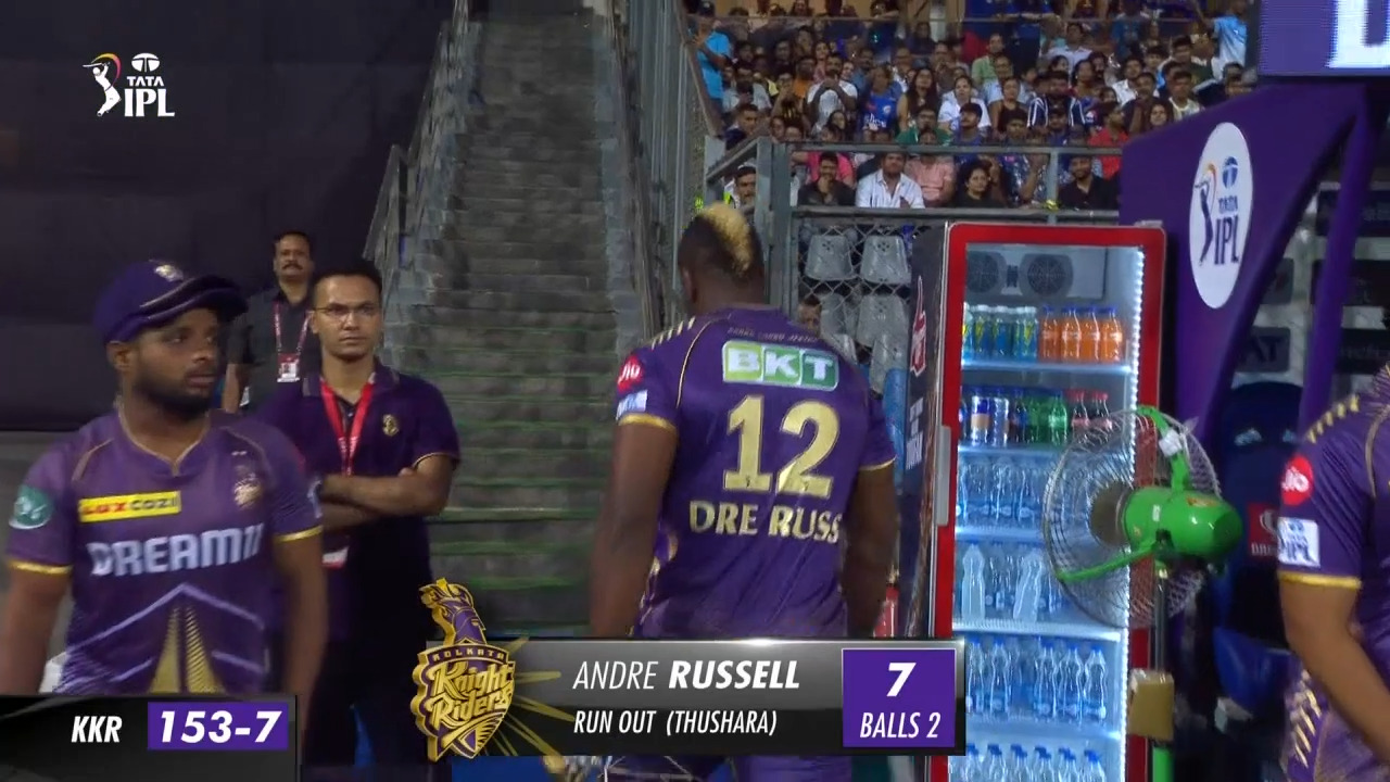 M51: MI vs KKR – Andre Russell Wicket