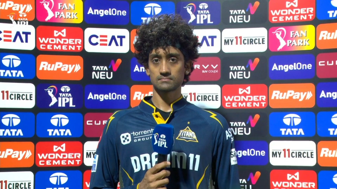 IPL 2025 M39: KKR vs GT - Sai Kishore Interview background