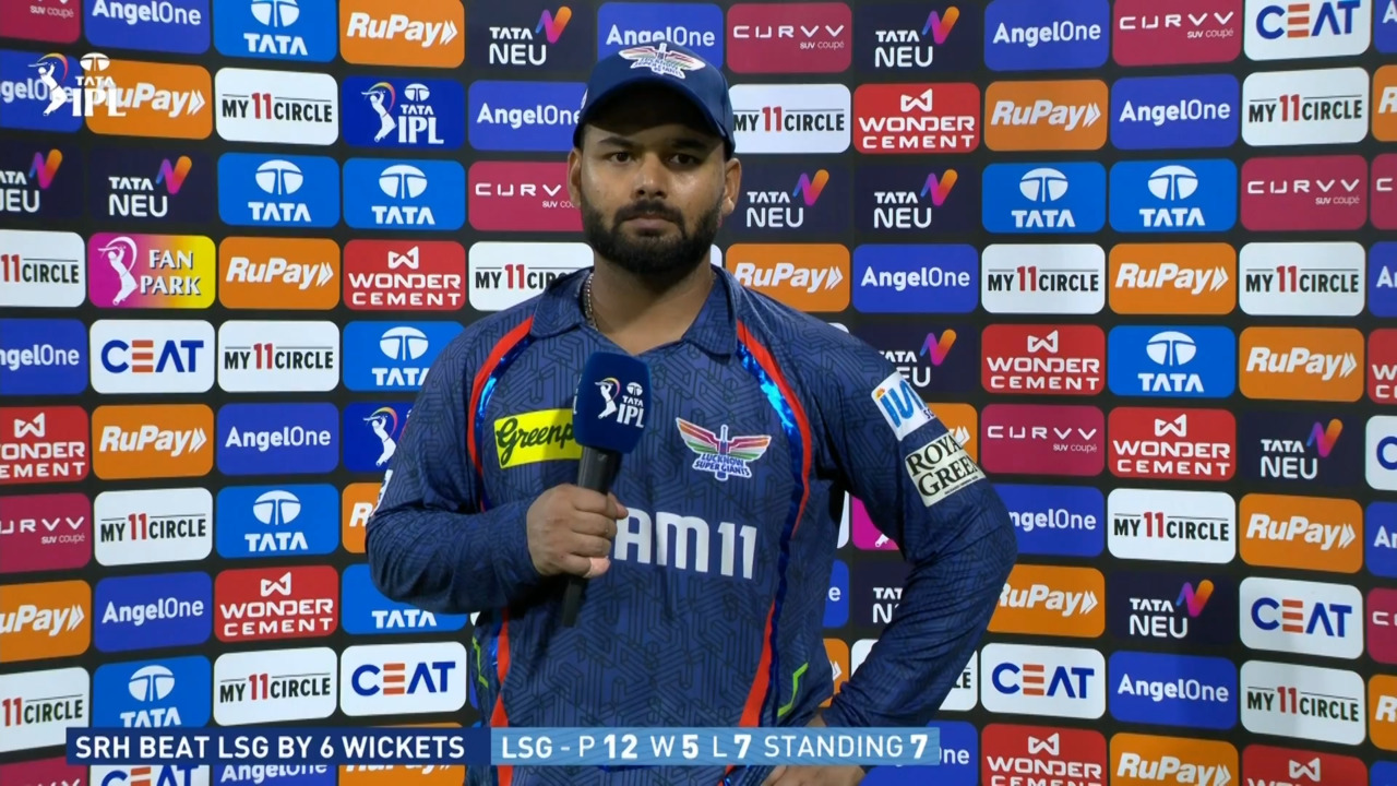 IPL 2025 M61: LSG vs SRH - Rishabh Pant Interview background