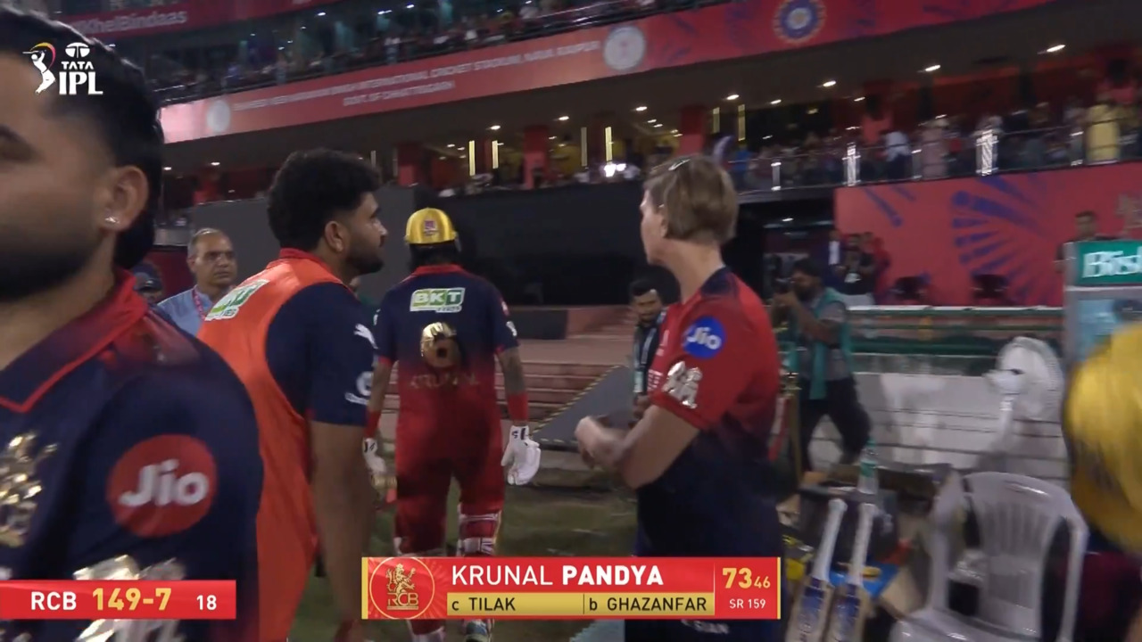 IPL 2026 M54: RCB vs MI - Krunal Pandya Wicket