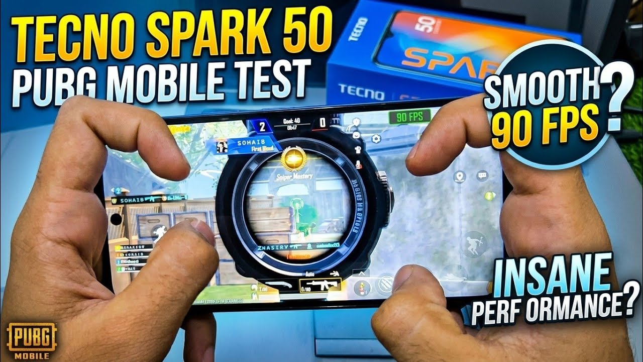 TECNO Spark 50 PUBG Test | Lag Test & FPS Check